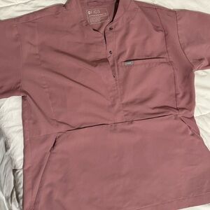 Figs Women's Mauve Button Down Shirt